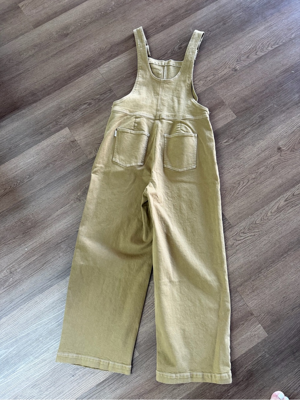 Toad&Co Women's Tan Wide-Leg Overalls - Picture 4 of 4